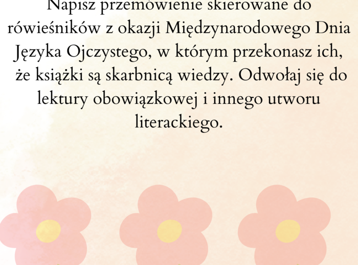 Przemówienie! Gotowe przemówienie do wydruku! Egzamin ósmoklasisty! HIT!