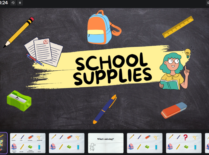 School supplies - What's missing? (Przybory szkolne)