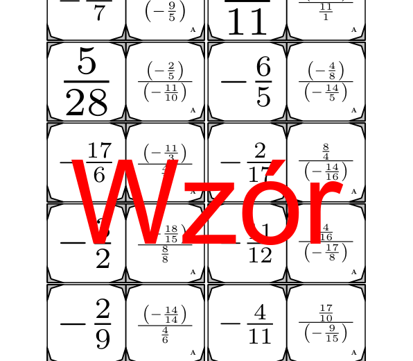 Domino - Ułamki złożone dodatnie i ujemne | matematyka