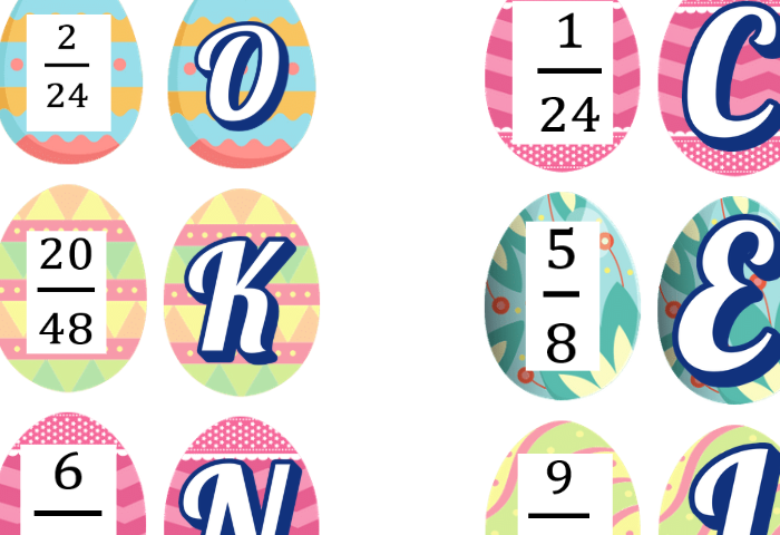 Zadania  „Pisanki z ułamkami”
