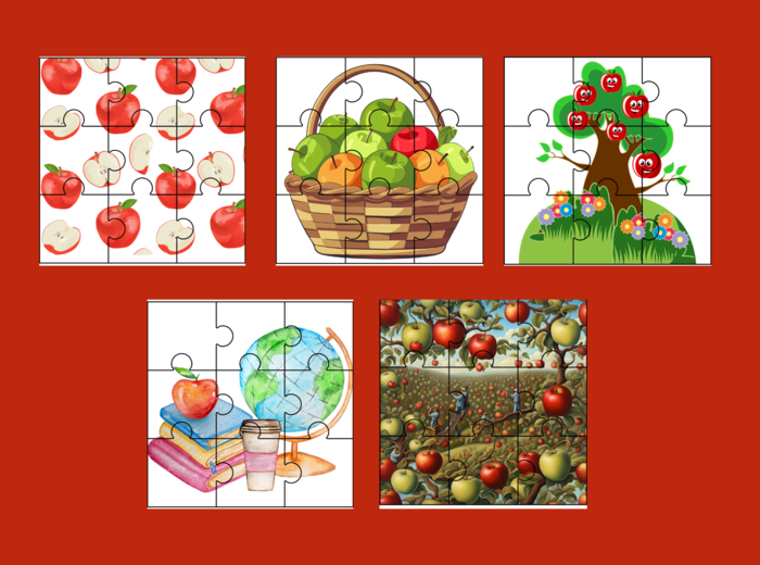 DZIEŃ JABŁKA – puzzle - 15 szt.