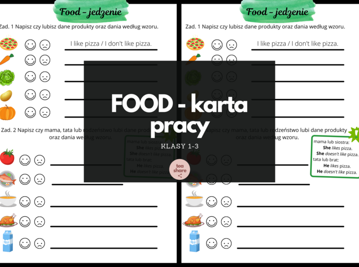 LUNCHBOX - karty pracy z tematu jedzenie