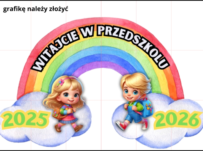 WITAJ W PRZEDSZKOLU - gazetka z tęczą format XXXL - 16 części