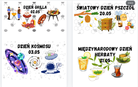 Gazetka na drzwi - święta nietypowe MAJ