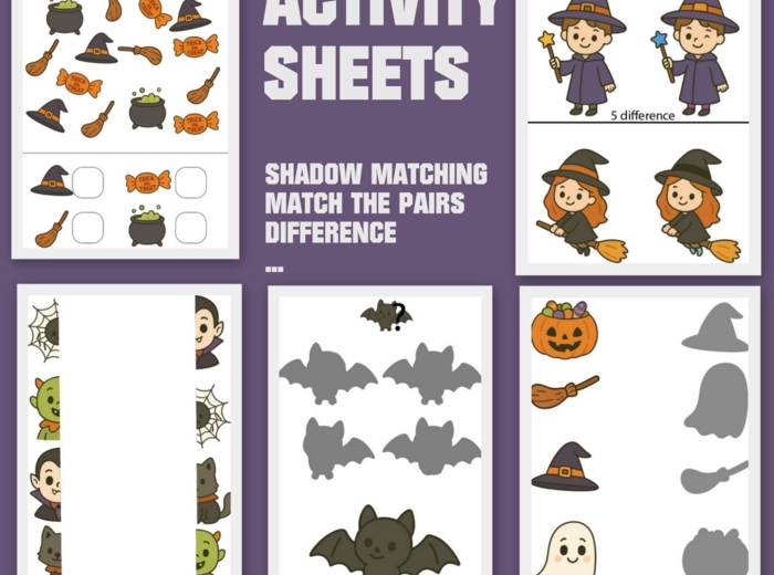 Karty pracy i aktywności na HALLOWEEN - pdf plus jpg! a4 do druku