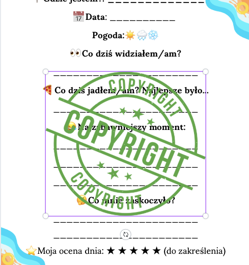 Mój dziennik podróży dla dzieci w wieku 7-12 lat, ponad 40 stron gotowych do druku z ciekawymi zadaniami