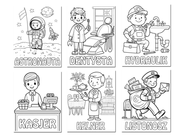 Poznajemy zawody - świat pracy oczami dziecka (33 zawody)
