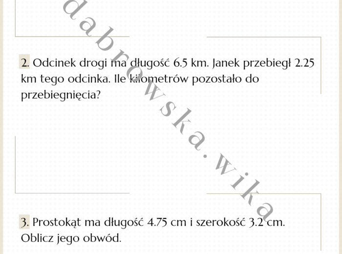 Zagadki matematyczne - ułamki dziesiętne