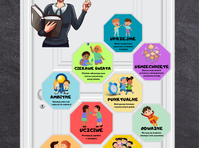 DZIECI W TEJ SALI SĄ... gazetka na drzwi