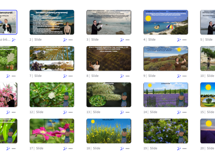 Prezentacja „Krajobraz śródziemnomorski” w genially do edycji – geografia 5