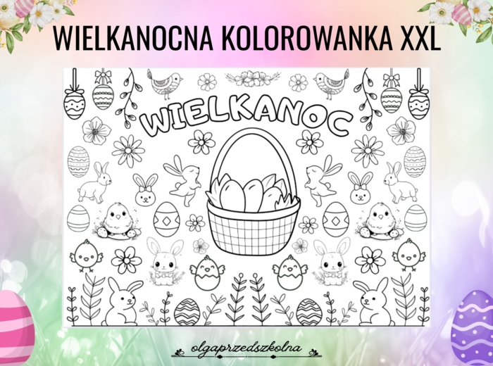 Wielkanocna kolorowanka XXL