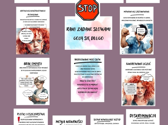 Hejt - słowa, które ranią gazetka profilaktyczna