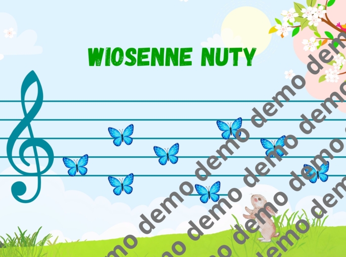 Muzyka. Wiosenne nuty w kluczu wiolinowym.