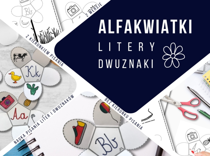 Alfakwiatki - kwiatki literowe/wklejki