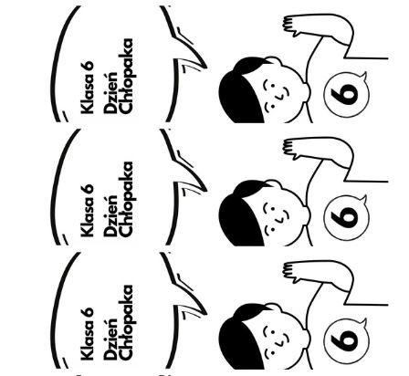Zakładka na Dzień Chłopaka dla KLASY 6.