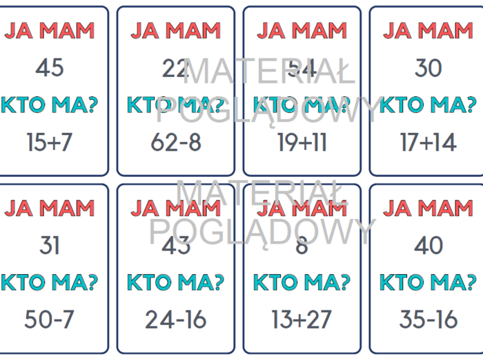 Ja mam... Kto ma...? Dodawanie i odejmowanie