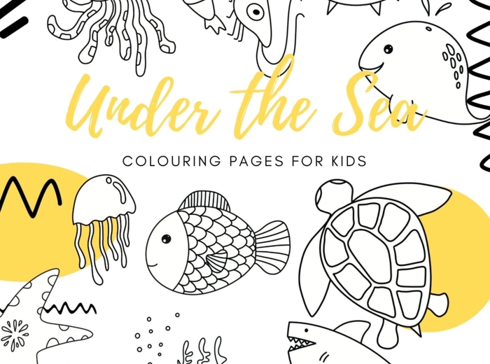 W morzu. Kolorowanka. Under the Sea.