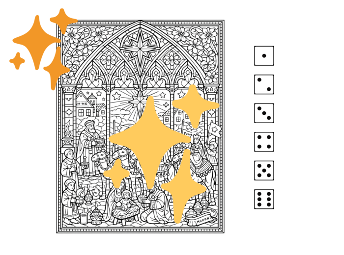 Kolorowanka - Trzech Króli