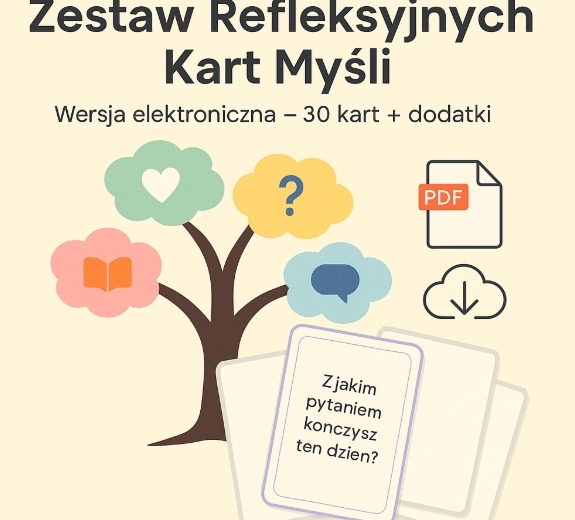 Zestaw refleksyjnych kart myśli