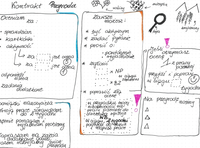 Kontrakt Przyroda. Lekcja organizacyjna.