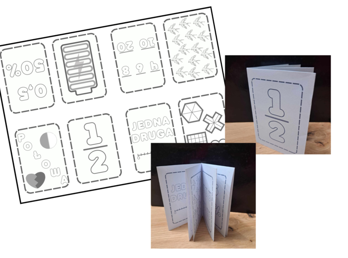 Książeczka ułamkowa PAKIET (7 części) - ułamki zwykłe klasa 4, 5