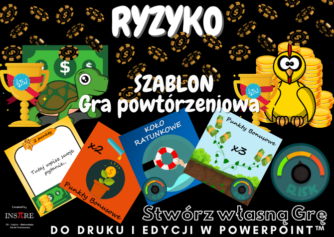 Gra powtórzeniowa - Szablon - Ryzyko - Stwórz własną Grę - z dowolnego przedmiotu