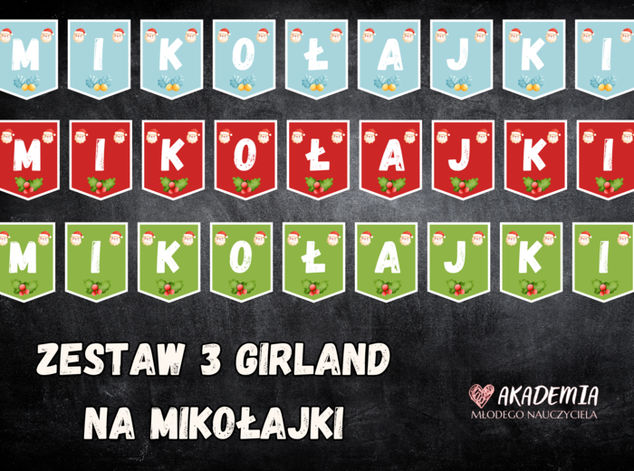 MIKOŁAJKI GIRLANDA - ZESTAW