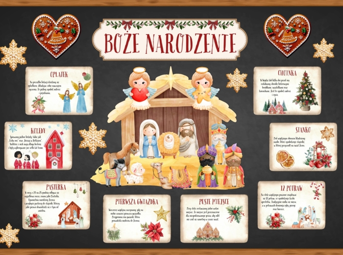 BOŻE NARODZENIE - zestaw materiałów (duża grafika)