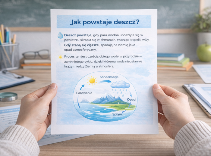 Kropla w kroplę – projekt badawczy o deszczu