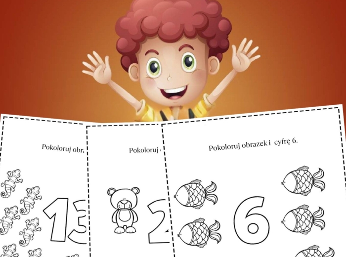 ĆWICZENIA GRAFOMOTORYCZNE. ŚLEDZENIE PO ŚLADZIE CYFR