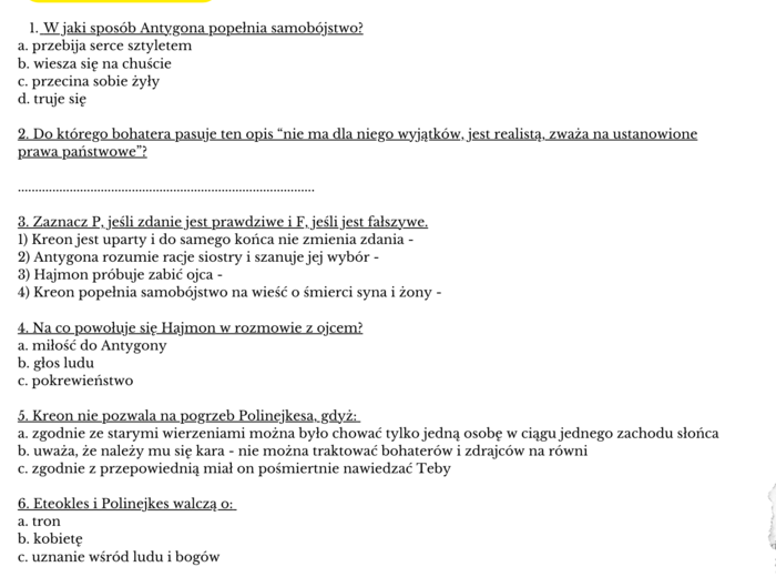 Sofokles "Antygona" - opracowanie maturalne