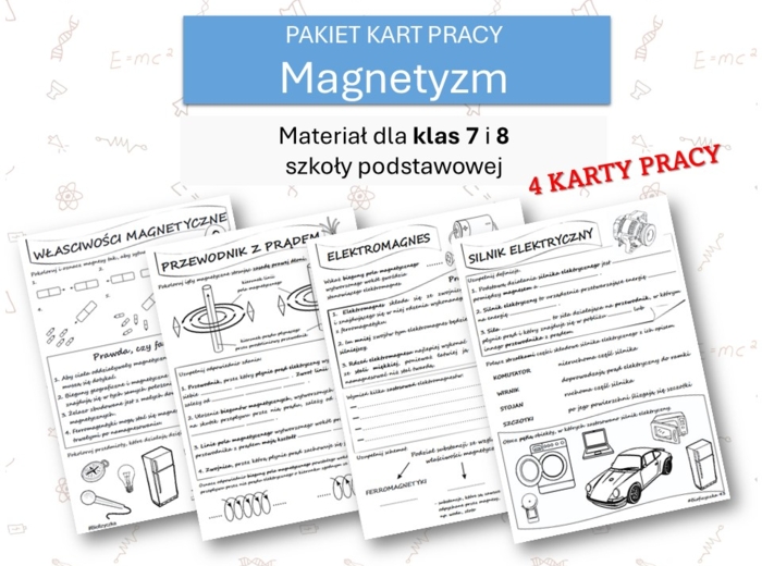 Fizyka 7 i 8. PAKIET KART PRACY. Magnetyzm.