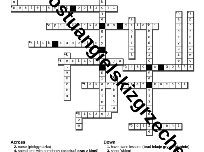 Flash 4 – Module 4 – krzyżówki