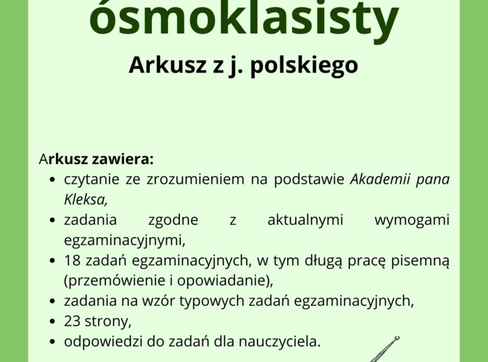 Próbny egzamin ósmoklasisty - Akademia pana Kleksa