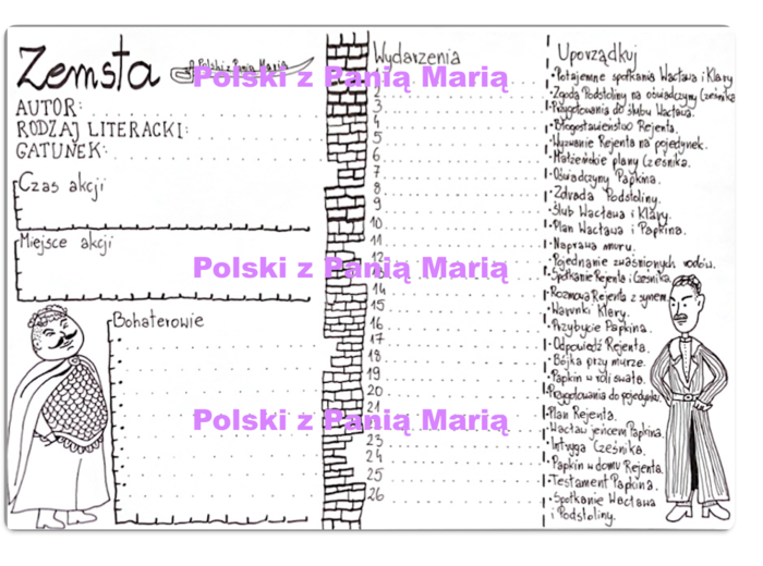 Zemsta - pakiet lekturowy