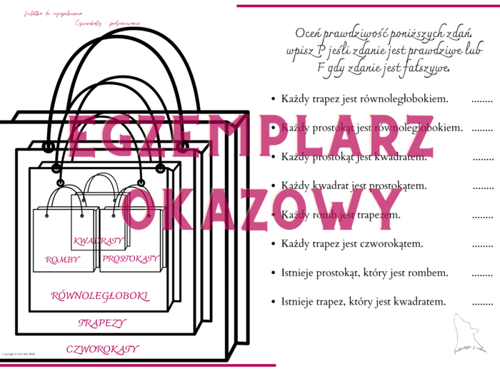 Czworokąty - podsumowanie - notatka do uzupełnienia
