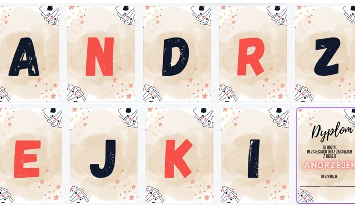 Andrzejki - GRILANDA DYPLOM