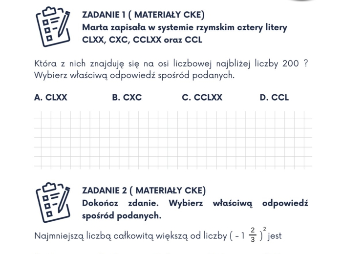 ZADANIA EGZAMINACYJNE I WZORY DO EGZAMINU z Matixem do E8