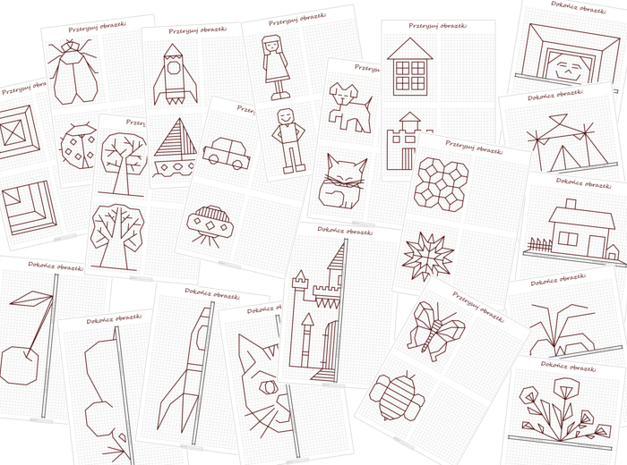 SZLACZKI, OBRAZKI i OŚ SYMETRII