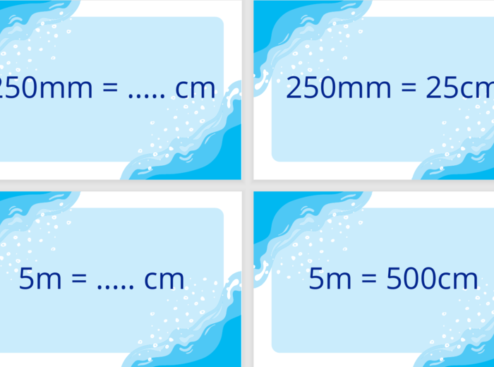 100 fiszek z zamiany jednostek długości - do samodzielnego wydruku