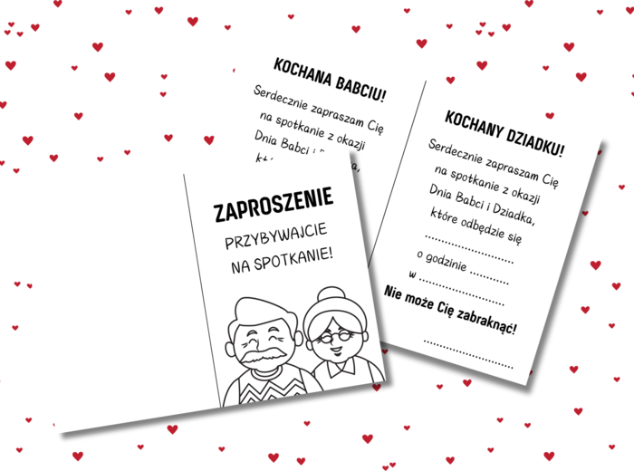 Zaproszenia Dzień Babci I Dziadka