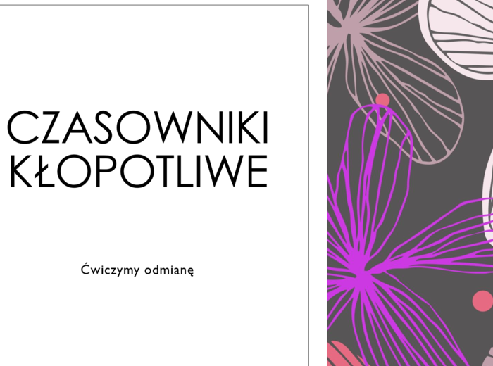 Czasowniki kłopotliwe, gotowa lekcja, pdf z teorią i zadaniami, 12 stron