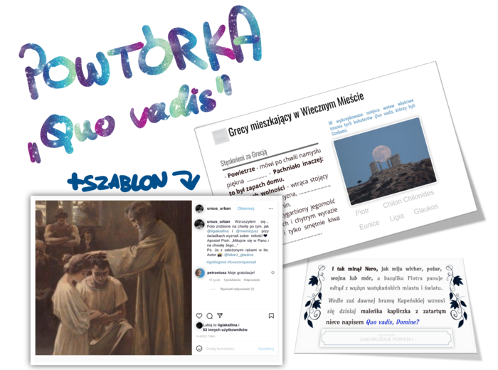 Quo vadis - powtórka materiału, zadanie domowe