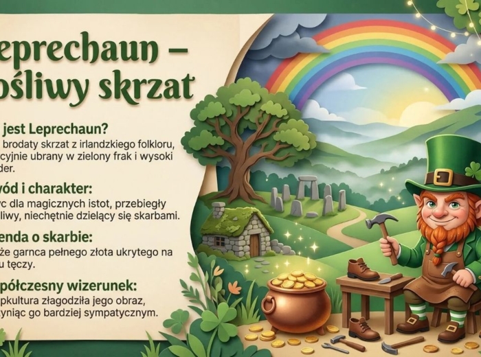 Dzień Świętego Patryka - Irlandia, symbole i tradycje (gazetka szkolna / prezentacja, 19 plansz)
