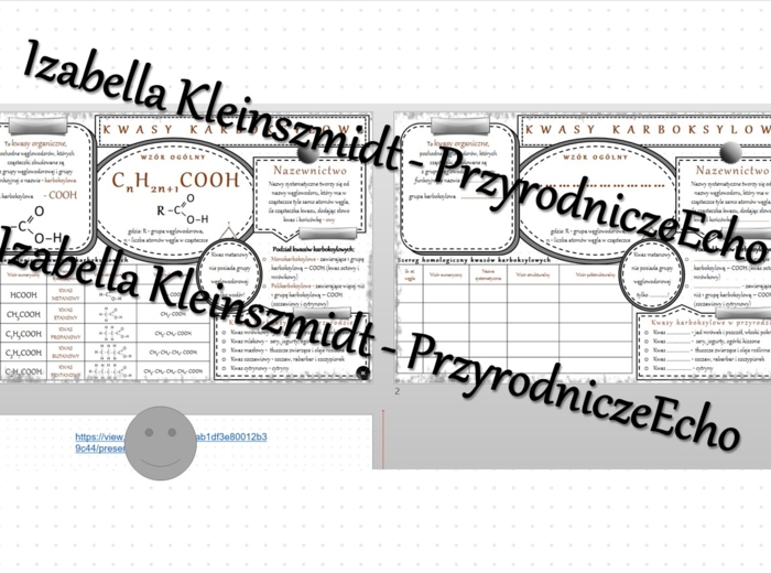 Minizestaw na temat „Kwasy karboksylowe” – sketchnotka + karta pracy w power point + gratisowy link do prezentacji multimedialnej niekomercyjnej wykonanej w genial.ly do indywidualnego pobrania i użycia do celów niekomercyjnych. Chemia 8, „Pochodne węglo