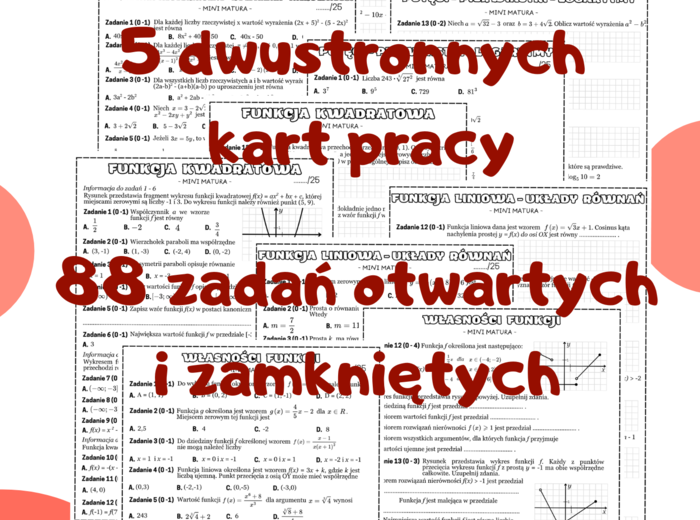 PAKIET - Mini Matura. Matematyka cz. 1