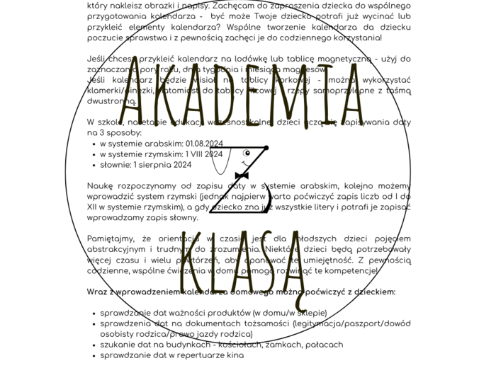 KALENDARZ DOMOWY - do powieszenia na lodówce/tablicy magnetycznej/tablicy korkowej