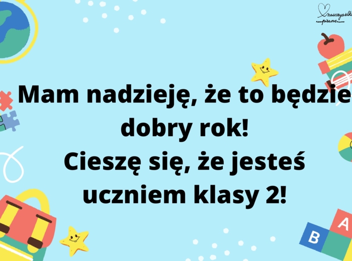 Prezent na rozpoczęcie roku - Stojący plan lekcji i powitanie