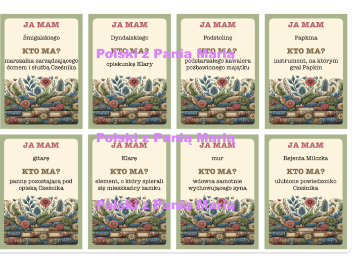 Zemsta - pakiet lekturowy