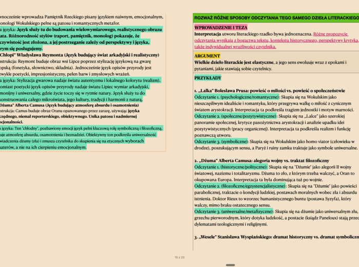 Opracowanie wszystkich pojęć do matury z języka polskiego. Podstawa i rozszerzenie. Część 1.